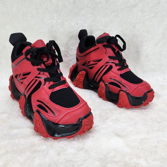 RED - Carambola 04 Sneaker Wedges By Anthony Wang - Picture 1 of 7